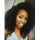 Kinky Curly 360 Lace Front Wig for Black Woman 150 Density Virgin Brazilian Human Hair Lace Frontal Wig Pre Plucked Natural Hair line with Baby Hair
